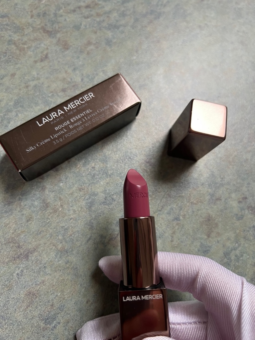 Laura Mercier Silky Crème Lipstick in Dusty Rose Pink-Mauve Merveilleux